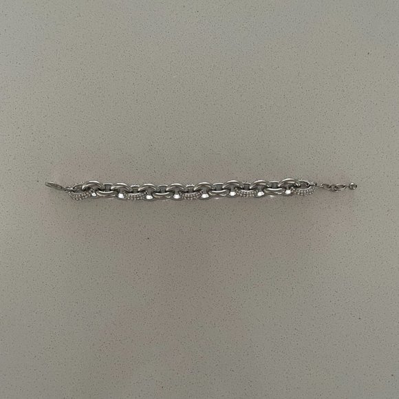 Nordstrom Silver chain and diamond bracelet - Picture 2 of 4